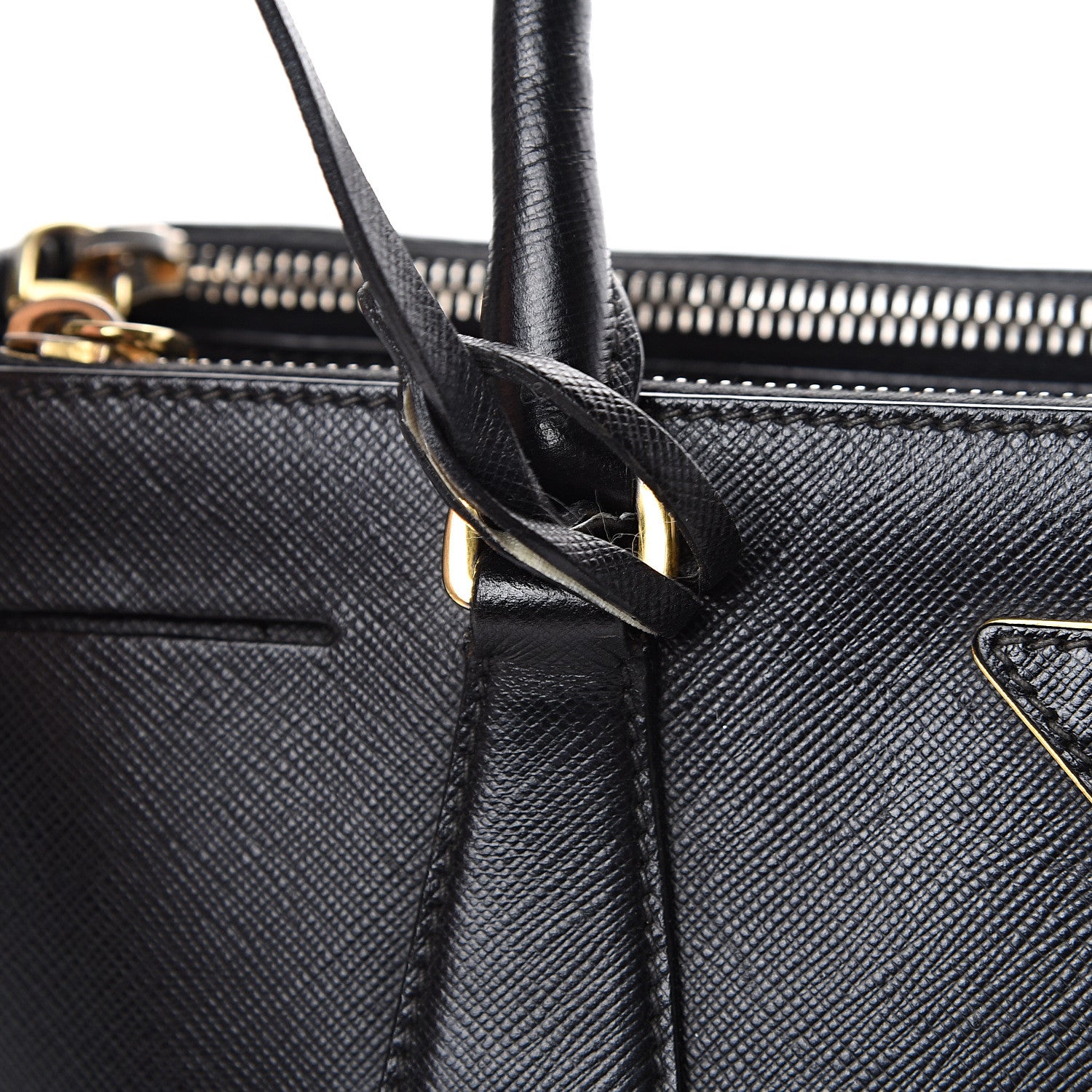 Prada Saffiano Small Galleria Double Zip Tote Black 24 of 29
