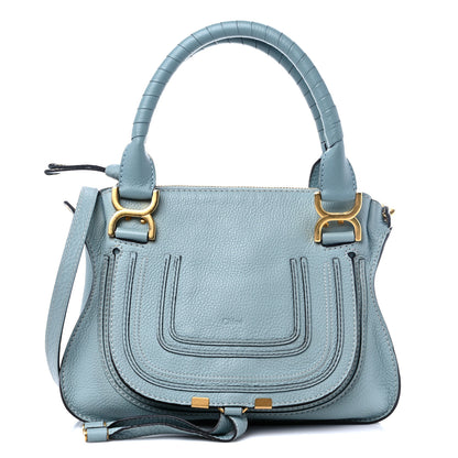 Chloe Calfskin Small Marcie Satchel Faded Blue 1 of 10