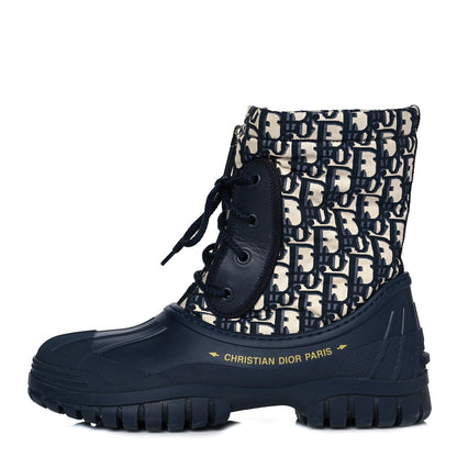 Christian Dior Oblique Nylon D-Venture Boots 37 Deep Blue 1 of 7