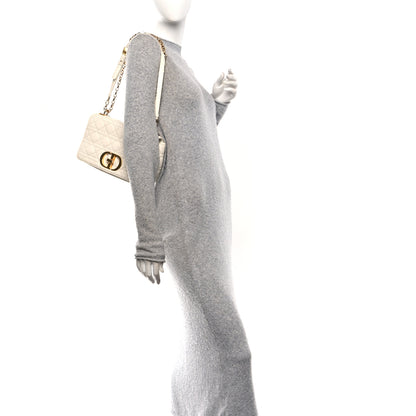 Christian Dior Supple Calfskin Cannage Medium Caro Bag Ivory 2 of 10