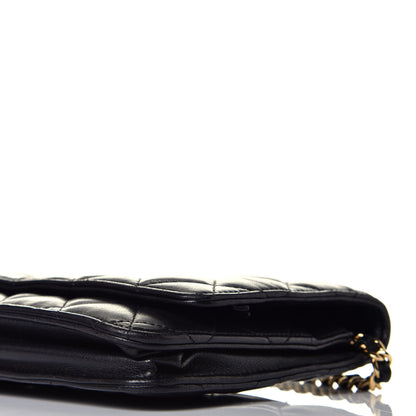 Chanel Lambskin Quilted Wallet On Chain WOC Black 8 of 9