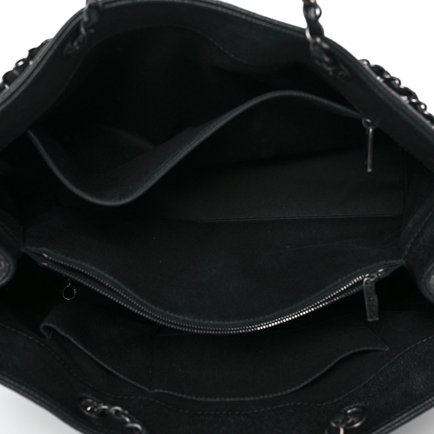 Chanel Calfskin Woven Chain Large Shopping Bag Black 5 of 9