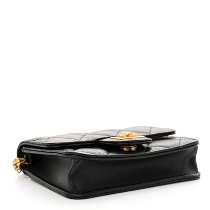 Chanel Aged Calfskin Quilted Reissue Belt Bag Black 4 of 12