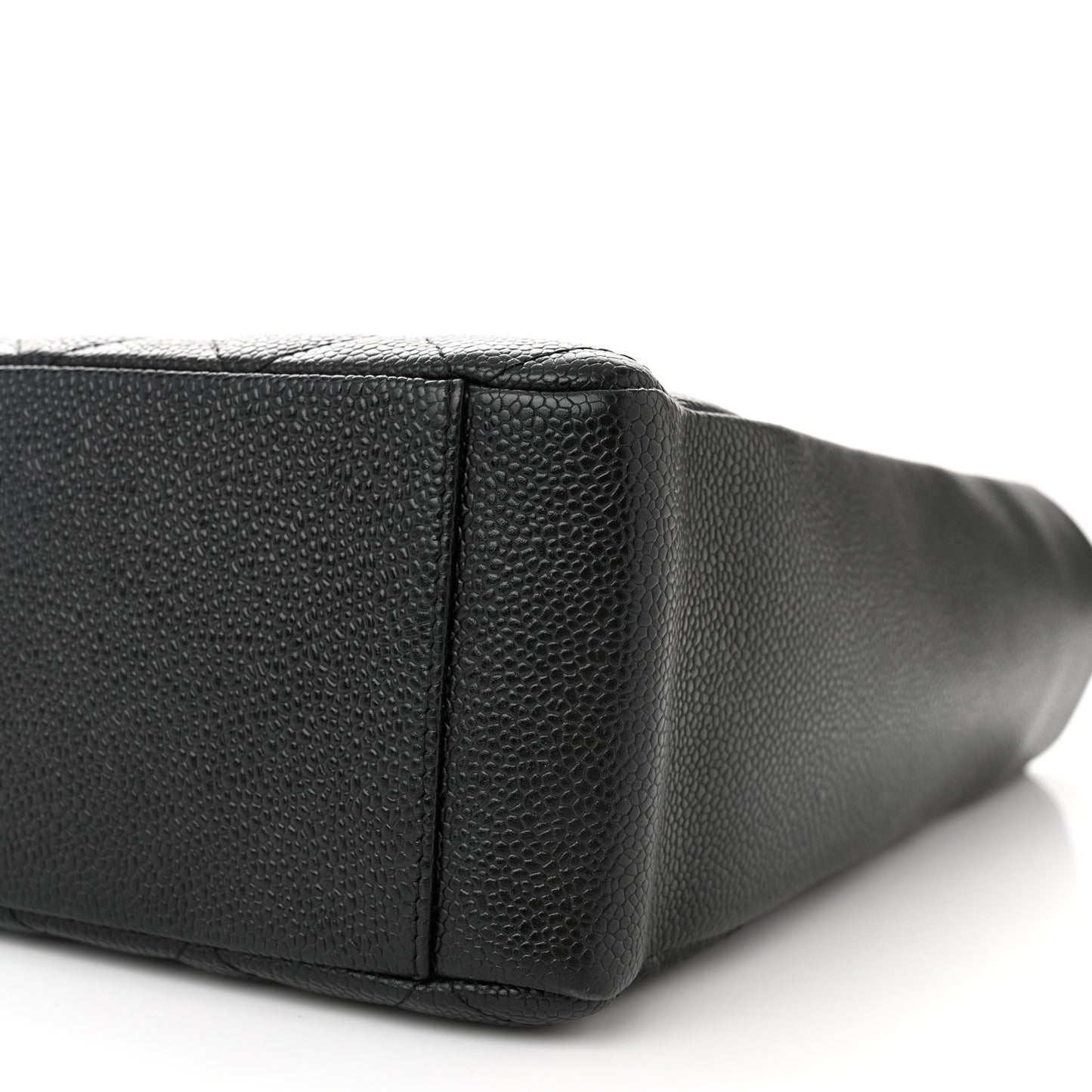 Caviar Quilted Petit Shopping Tote PST Black