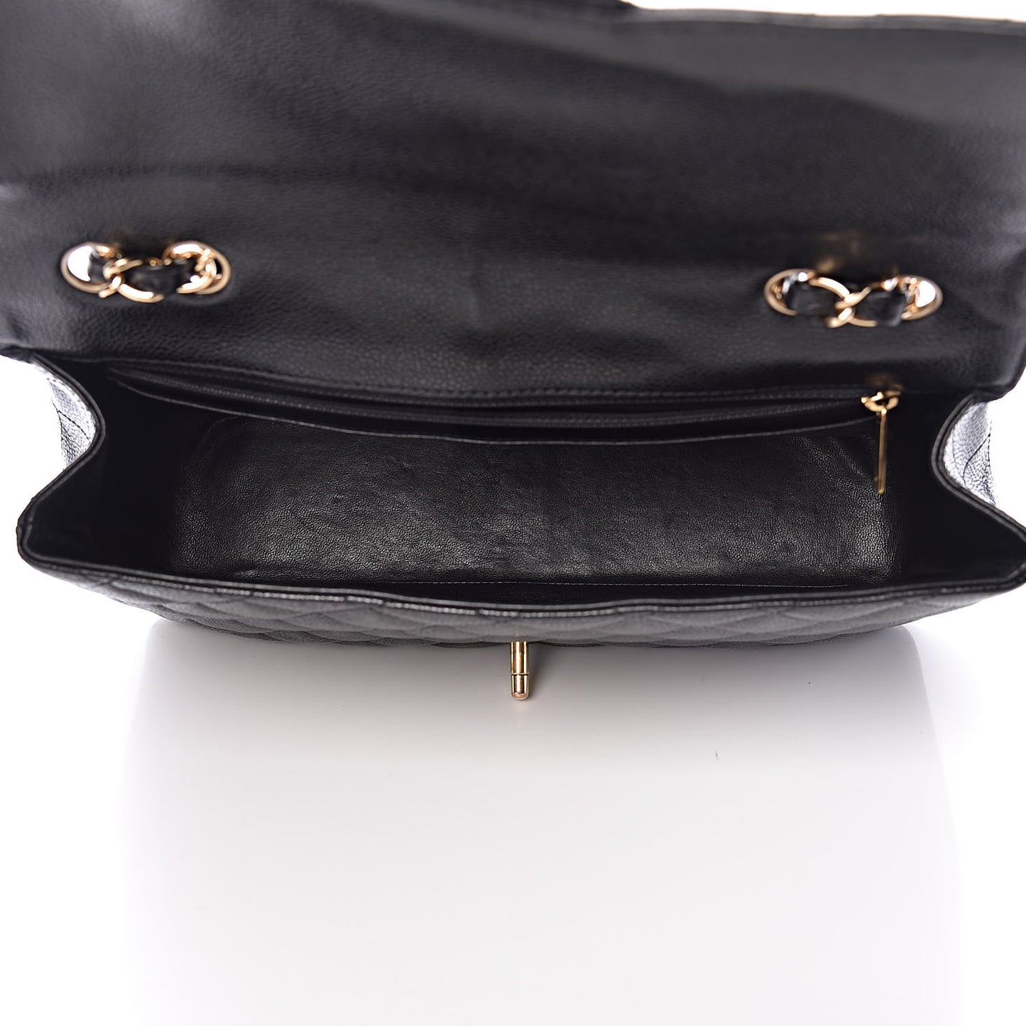 Caviar Quilted Jumbo Single Flap Black
