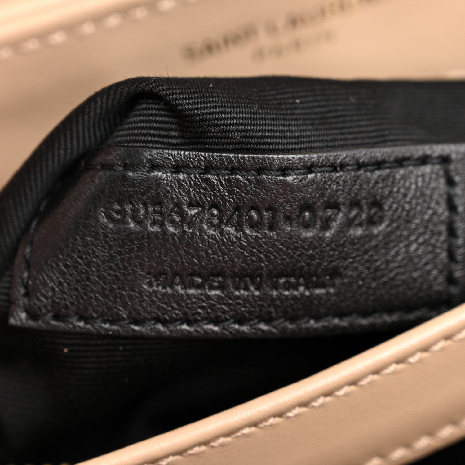 Saint Laurent Calfskin Y Quilted Monogram Toy Loulou Crossbody Bag Dark Beige 7 of 11