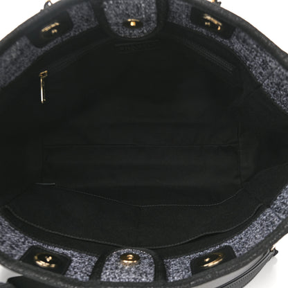 Chanel Lurex Boucle Small Deauville Tote Black 5 of 10