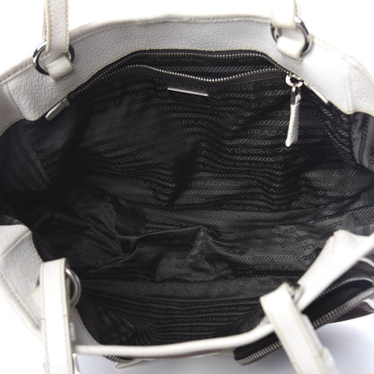 Prada Canvas Calfskin Shoulder Bag 5 of 17