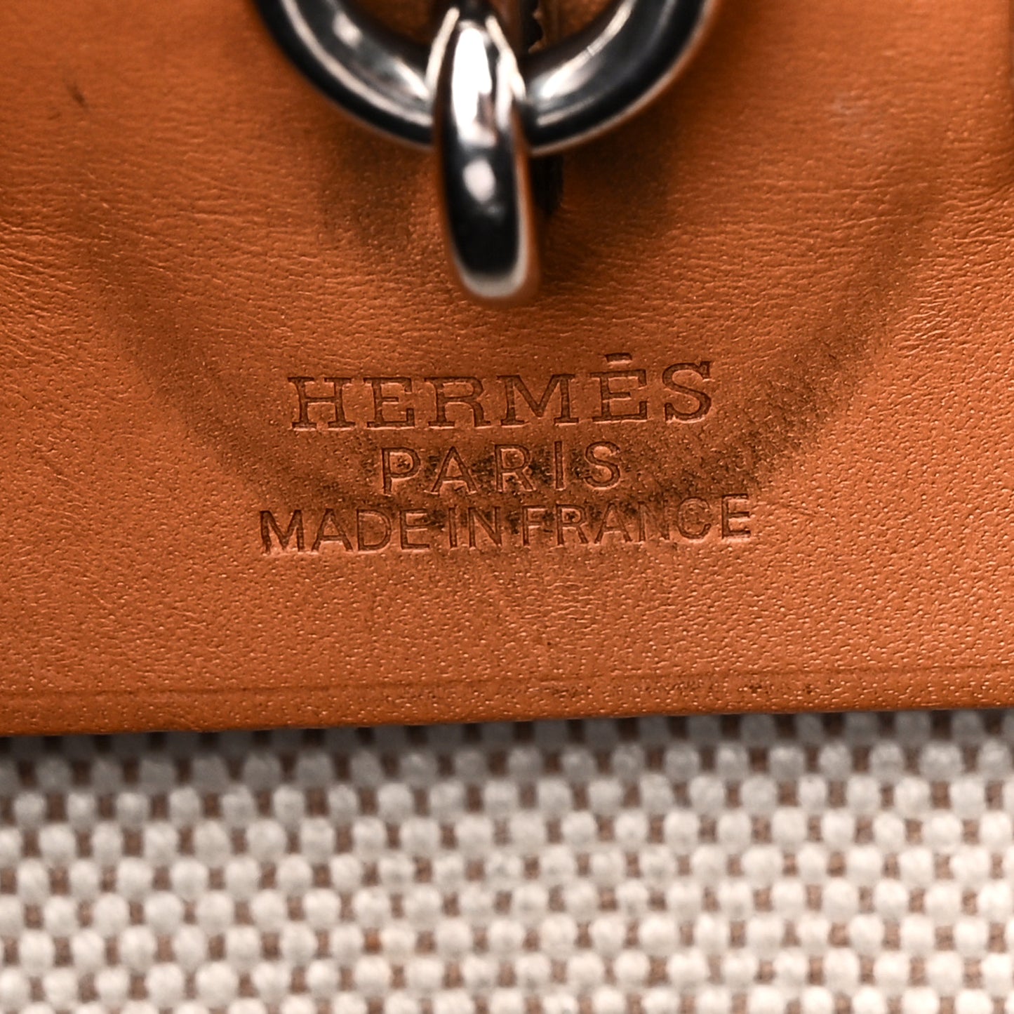 Toile Vache Calfskin Herbag 30 PM Black Natural