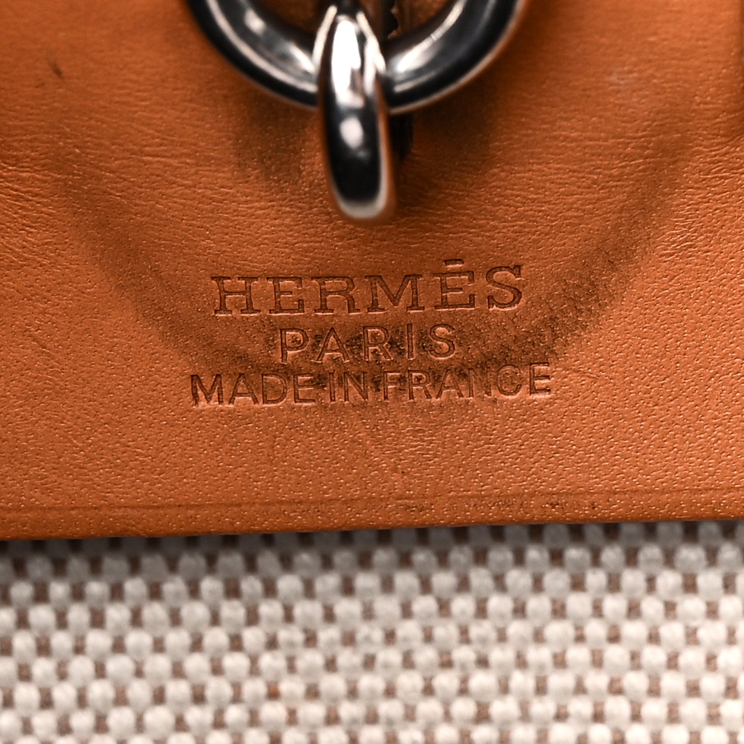 Hermes Toile Vache Calfskin Herbag 30 PM Black Natural 6 of 10