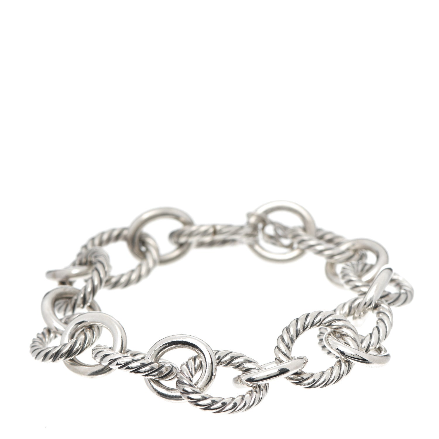 David Yurman Sterling Silver 12mm Large Oval Link Bracelet 1 of 6