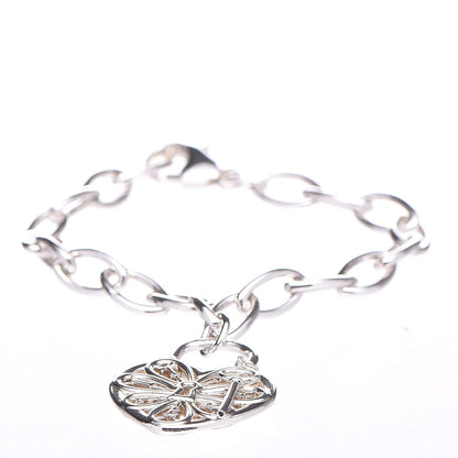 Tiffany Sterling Silver Filigree Heart Key Bracelet 1 of 5