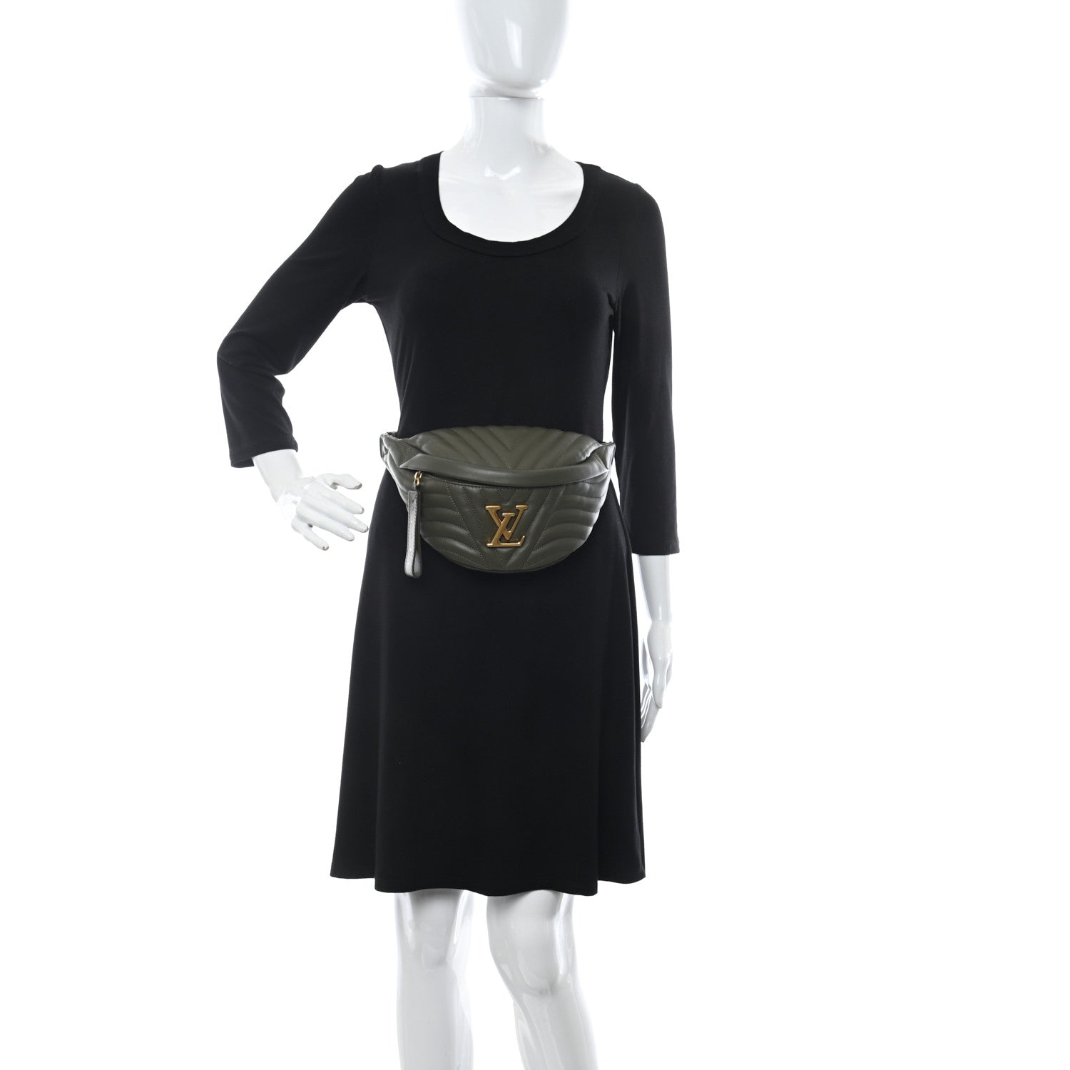 Louis Vuitton Calfskin New Wave Bumbag Kaki 2 of 10
