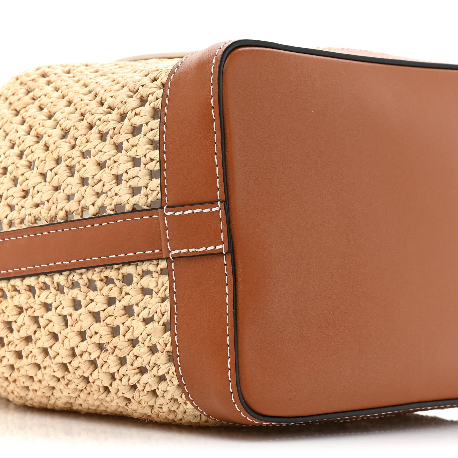 Louis Vuitton Raffia Calfskin Noe BB Natural Tan 8 of 9
