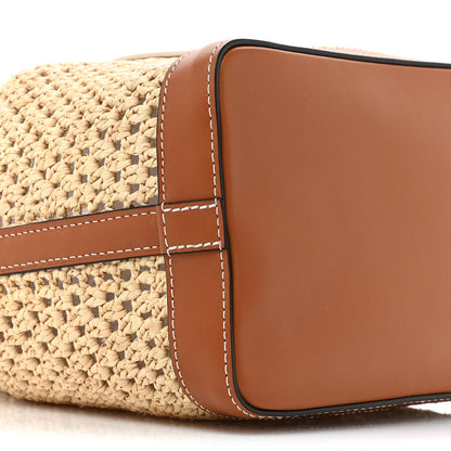 Louis Vuitton Raffia Calfskin Noe BB Natural Tan 8 of 9