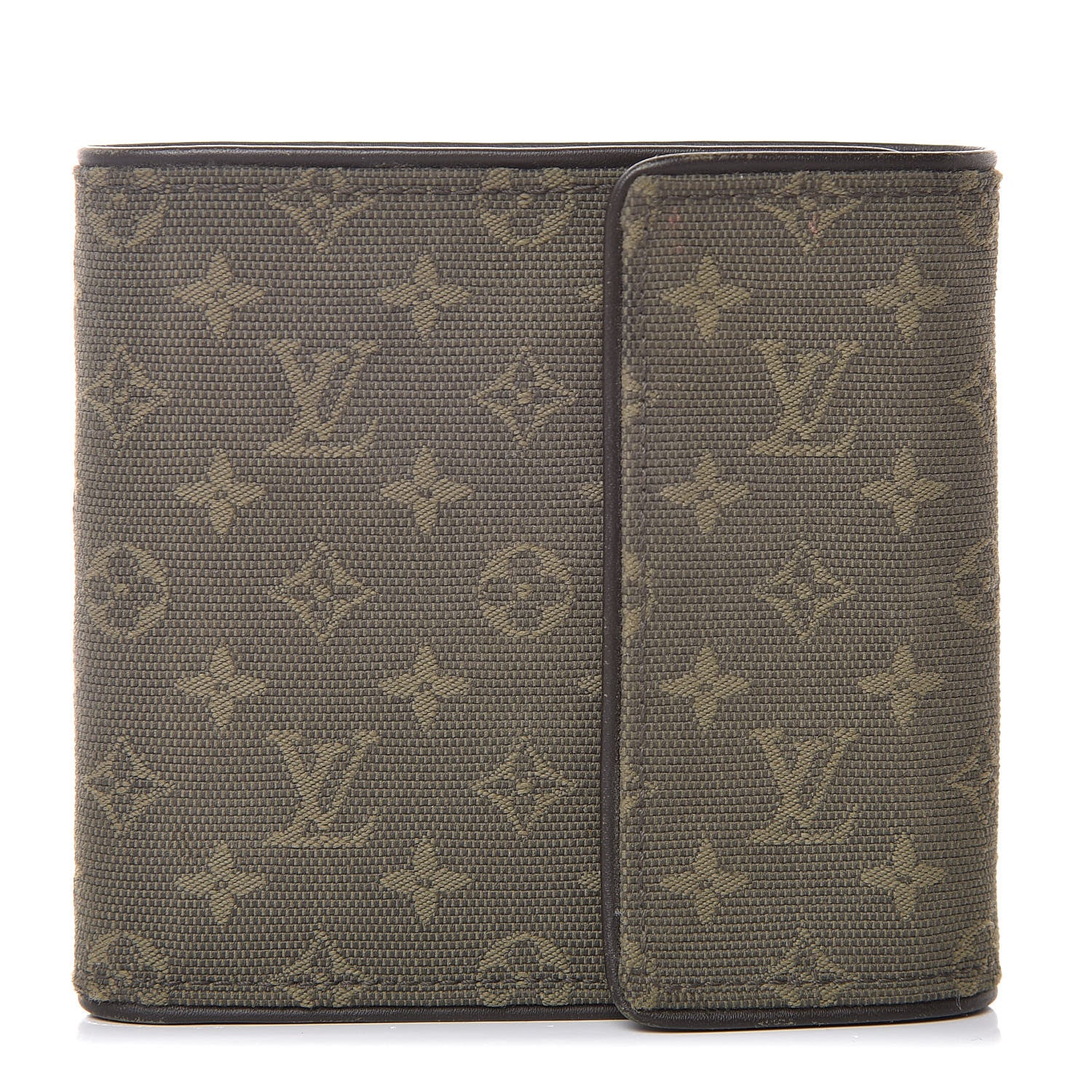 Louis Vuitton Mini Monogram Compact Wallet Kaki 1 of 5