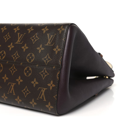 Louis Vuitton Calfskin Monogram Fold Tote MM Black Wine Cream 8 of 8