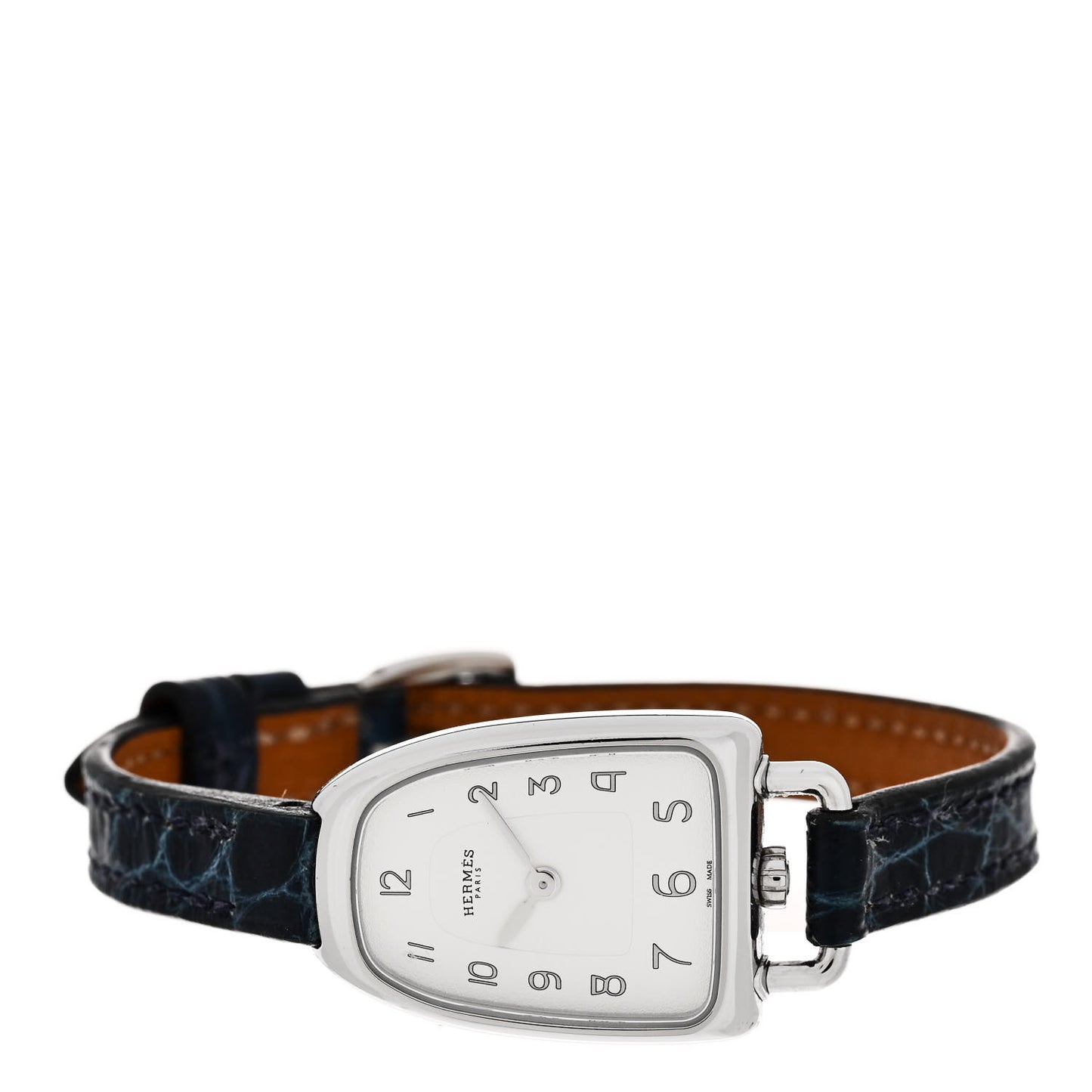 Stainless Steel Alligator 20mm Galop Quartz Watch Bleu Saphir