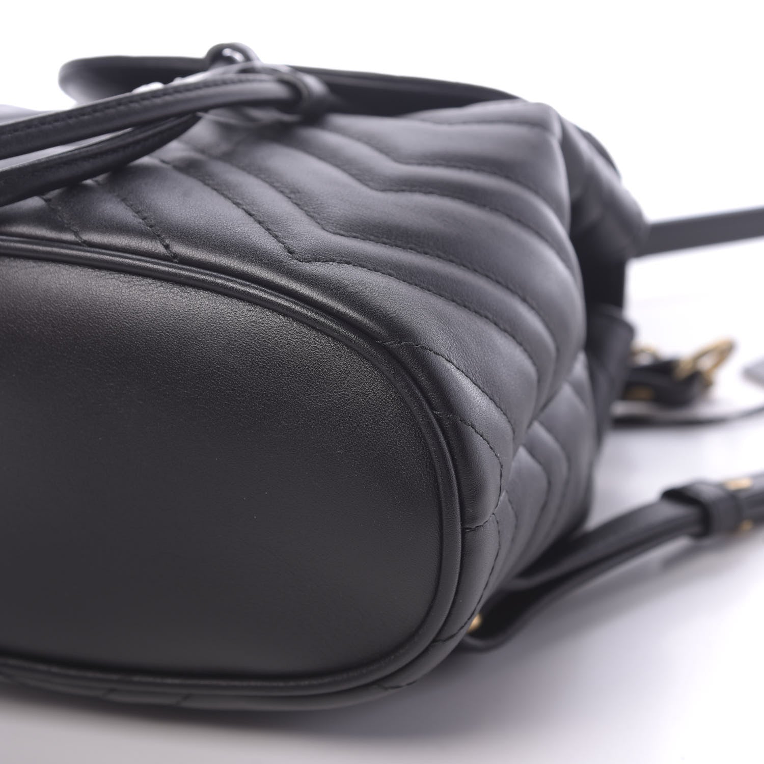 Gucci Calfskin Matelasse GG Marmont Flap Backpack Black 8 of 9