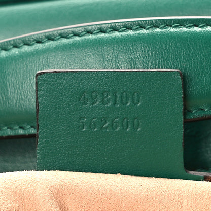 Gucci Calfskin Matelasse Sylvie Web Small GG Marmont Top Handle Shoulder Bag Emerald 7 of 12