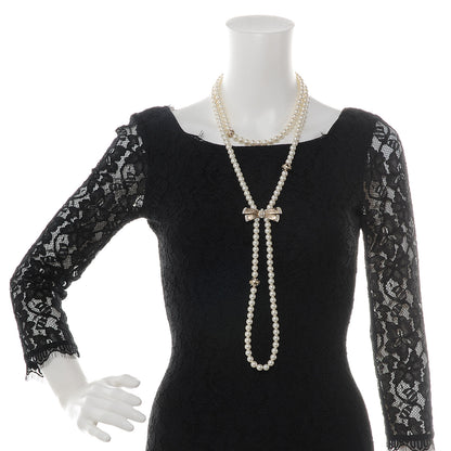 Chanel Pearl Bow Long Necklace 2 of 6