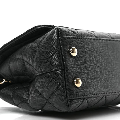 Chanel Caviar Quilted Extra Mini Coco Handle Flap Black 8 of 9