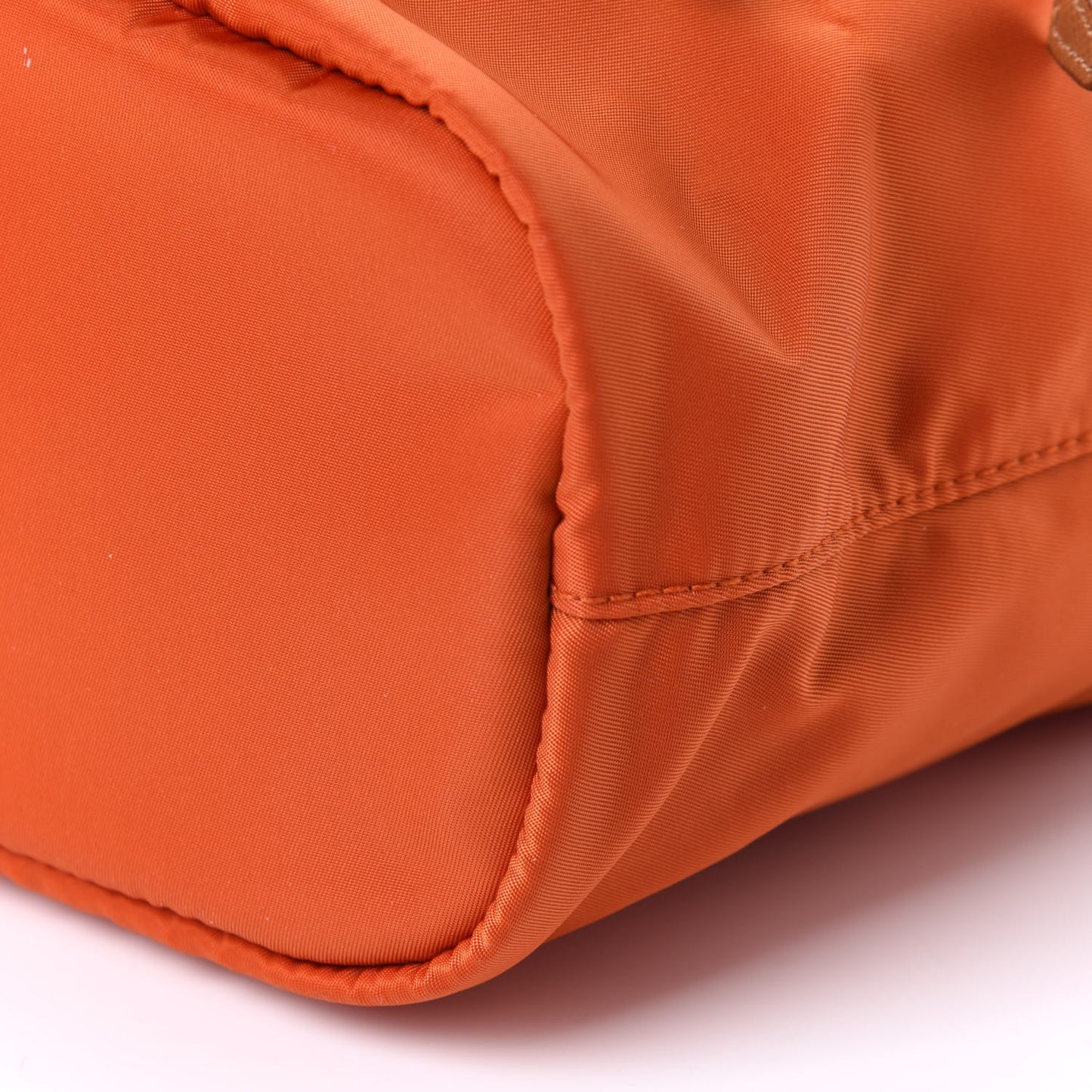 Saffiano Tessuto Nylon Bucket Wristlet Orange
