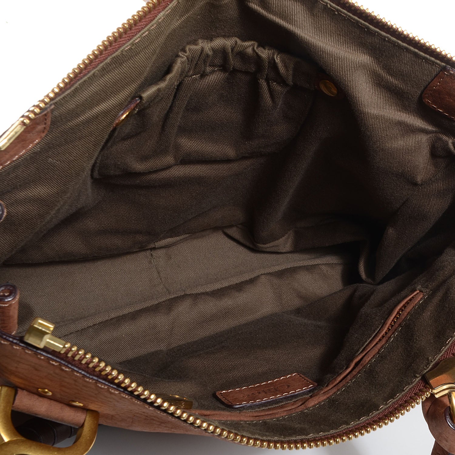 Chloe Nubuck Calfskin Medium Marcie Satchel Oak 5 of 10