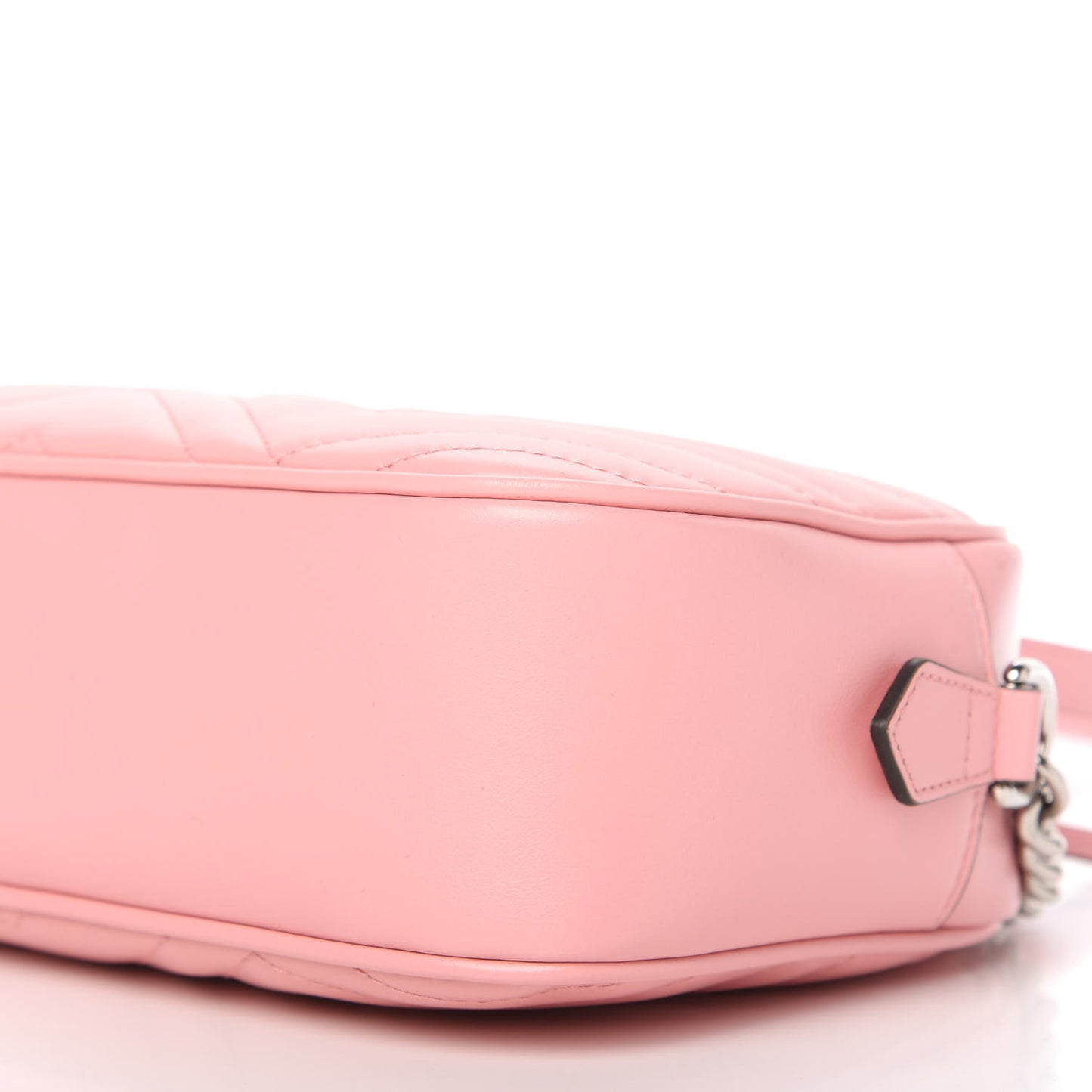 Calfskin Matelasse Small GG Marmont Chain Shoulder Bag Wild Rose