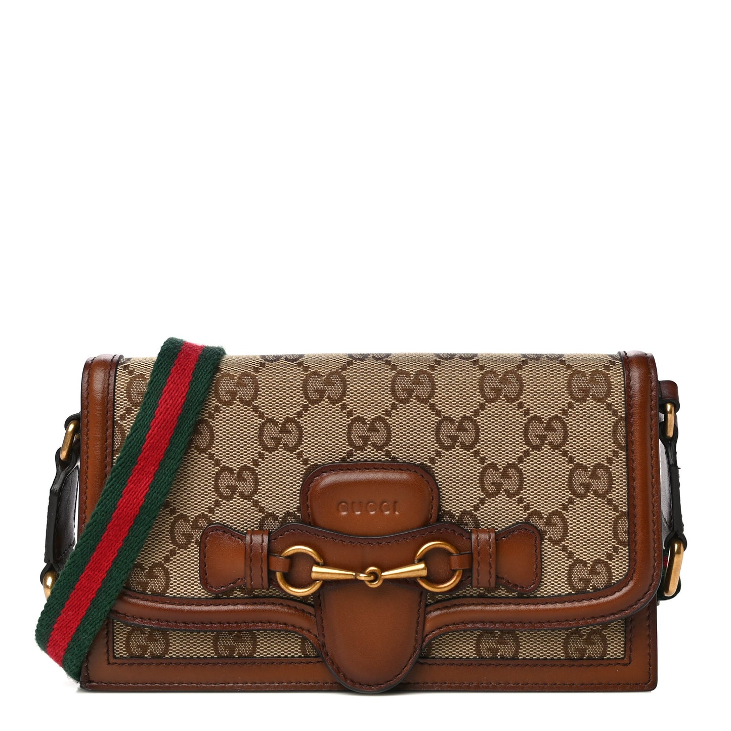 Monogram Lady Web Convertible Wallet Beige Cuir