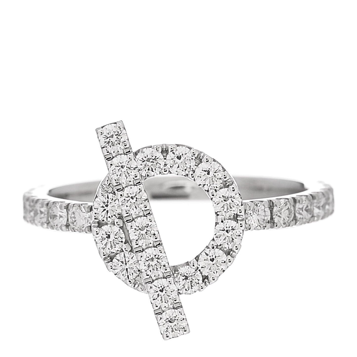 18K White Gold Diamond Finesse Ring 55 7.25