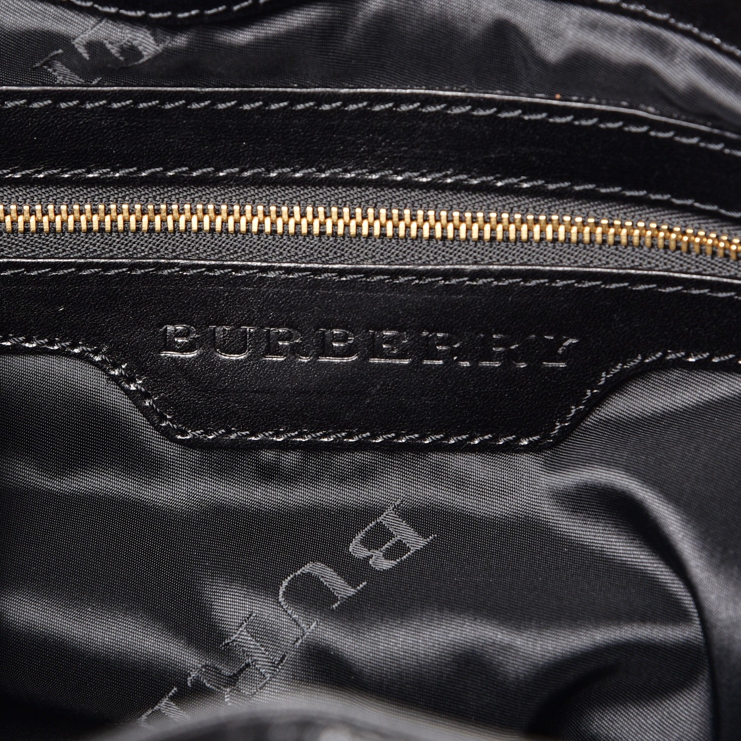 Burberry Lambskin Bridle Calfskin Medium Landscape Lynher Tote Black 6 of 9