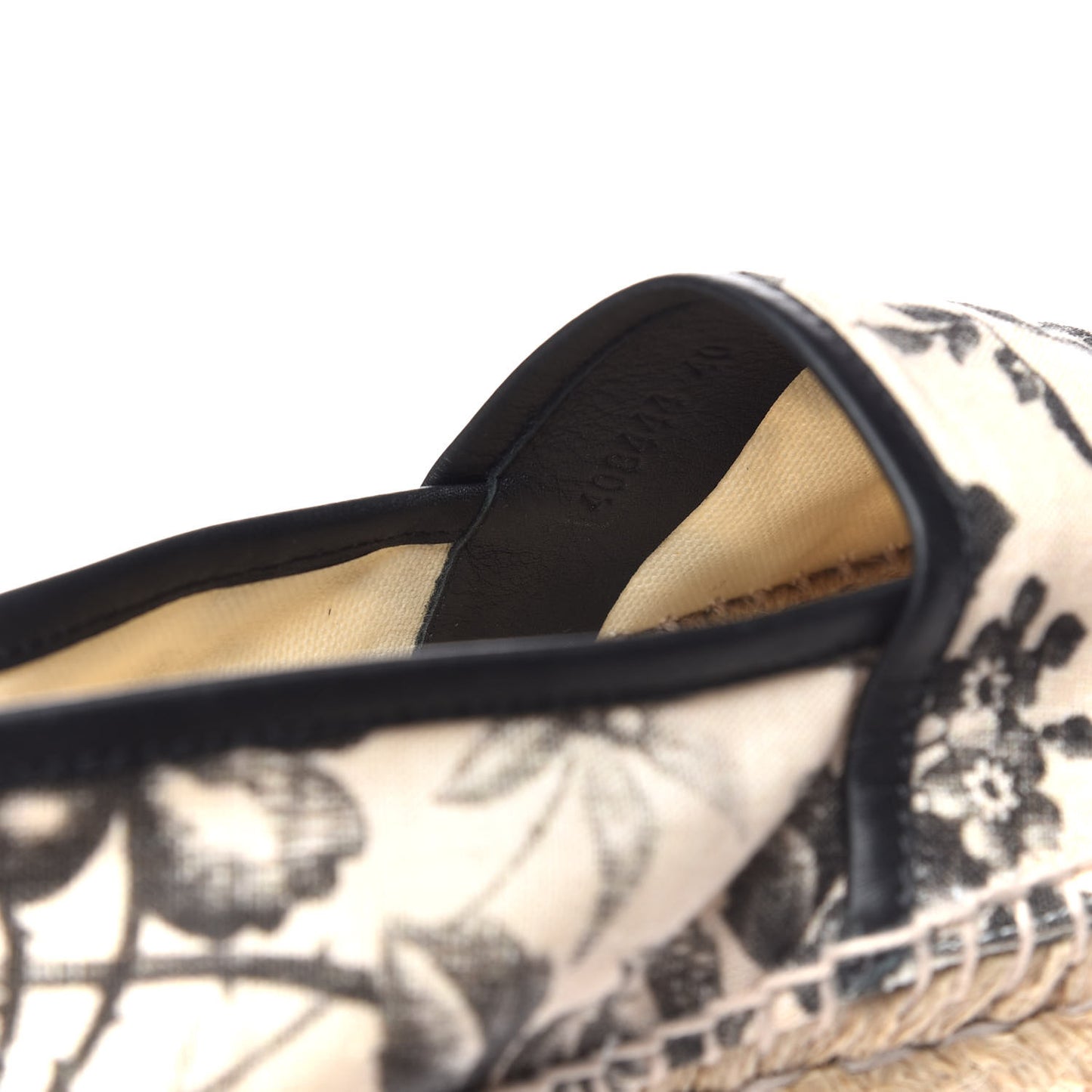 Canvas Pilar Printed Espadrille 40 Black