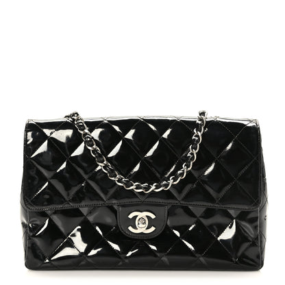 Chanel Patent Quilted Medium Single Flap Black 1 of 9