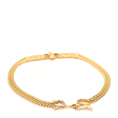 Chanel Metal Natural Stones Logo Chain Belt 85 85/34 Gold 2 of 4