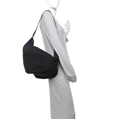 Prada Canapa Triangle Shoulder Bag Black 2 of 11