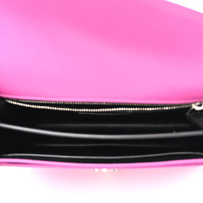 Saint Laurent Smooth Calfskin Monogram Cassandra Clasp Bag Electric Fuchsia 5 of 9