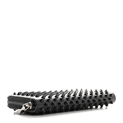 Christian Louboutin Calfskin Panettone Spiked Zip Around Wallet Black 4 of 8