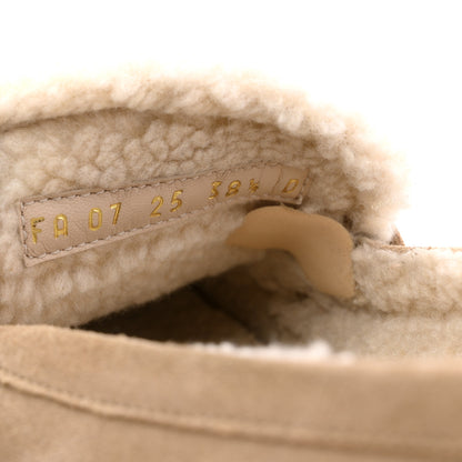 Christian Dior Suede Calfskin Shearling DiorAlps Dior Boy Loafers 38.5 Rope Beige 9 of 11