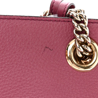 Gucci Pebbled Calfskin Medium Soho Chain Shoulder Bag Peonia Flower 11 of 11