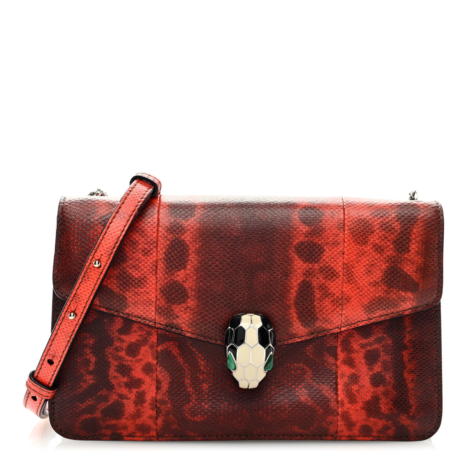 Bulgari Karung Serpenti Forever Small Shoulder Bag Red 3 of 9