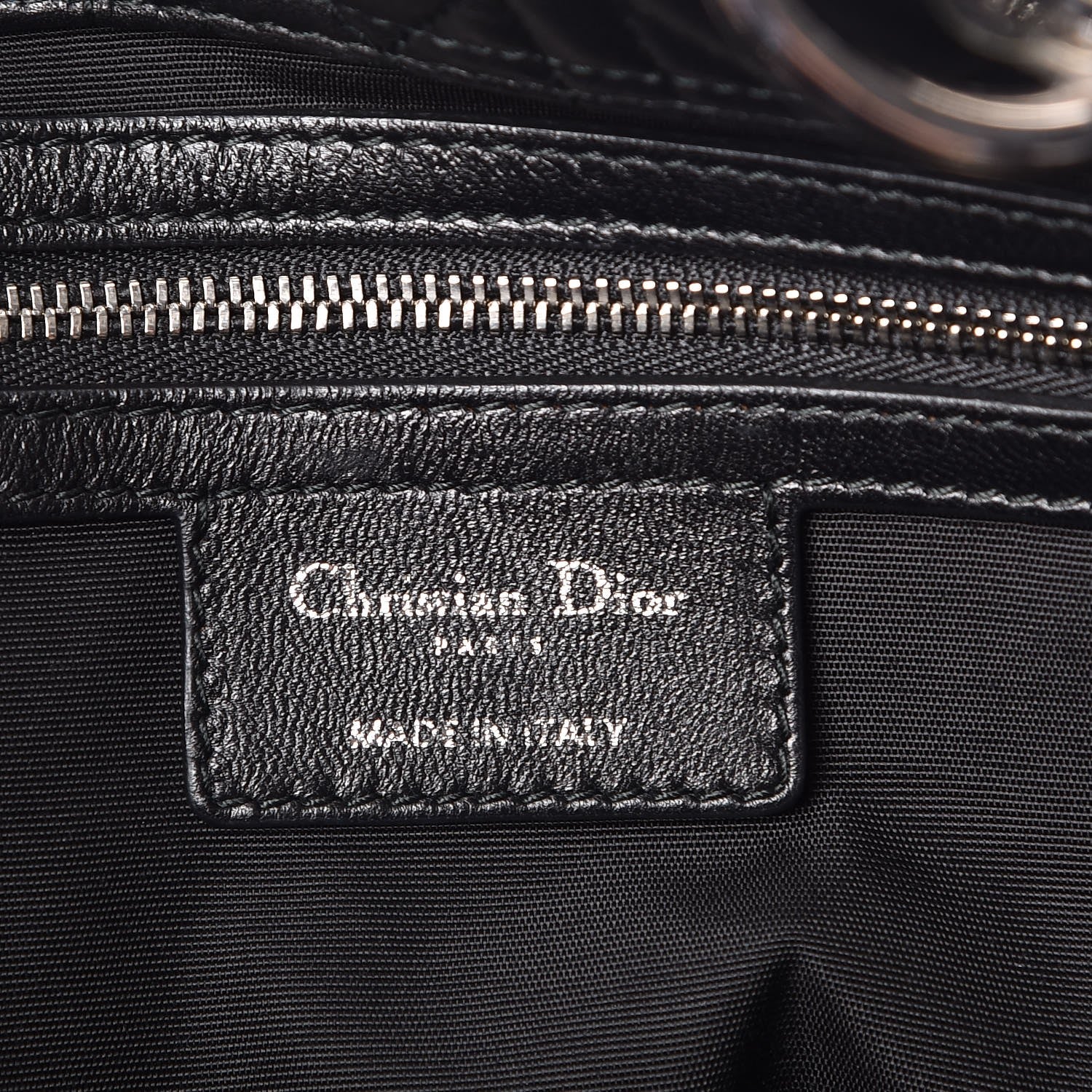 Christian Dior Lambskin Cannage Large Dior Soft Shopping Tote Black 6 of 9