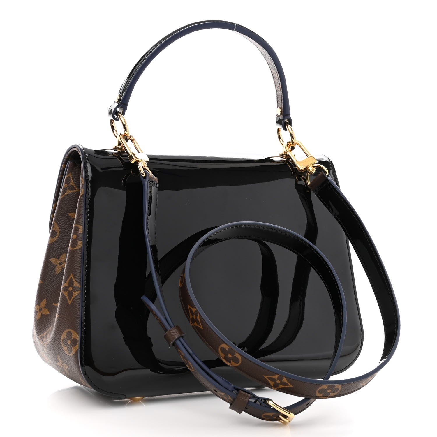 Louis Vuitton Patent Calfskin Monogram Cherrywood PM Black 4 of 9