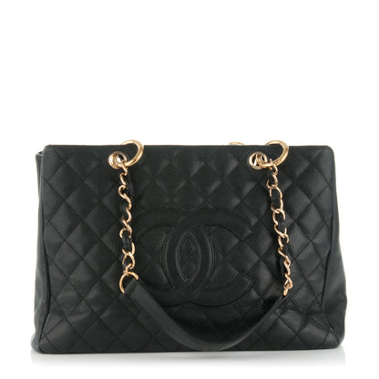 Chanel Caviar Quilted Grand Shopping Tote GST Black 1 of 8