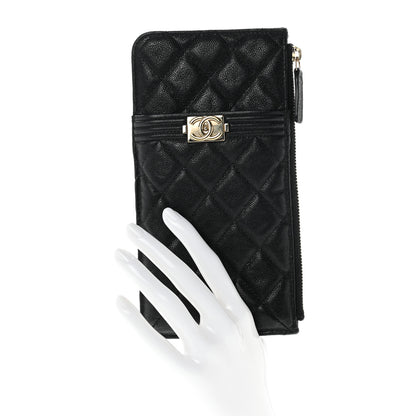 Chanel Caviar Quilted Boy iPhone Pouch Black 2 of 8