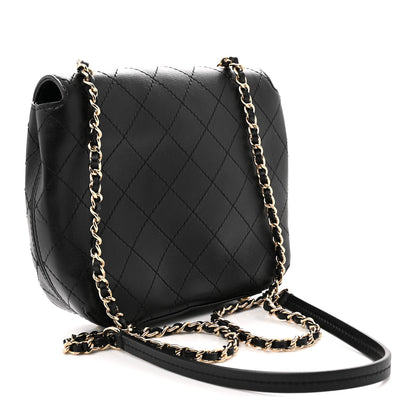 Chanel Calfskin Stitched Small Covered CC Flap Bag Black 3 of 10