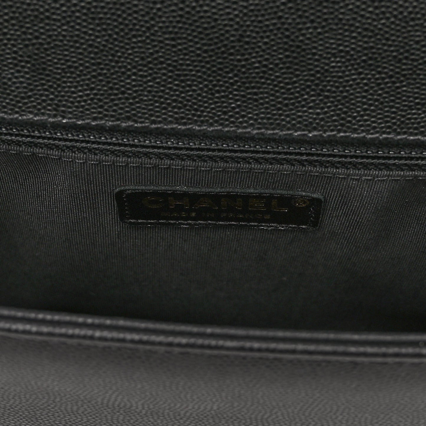 Caviar Quilted Large Boy Flap Black