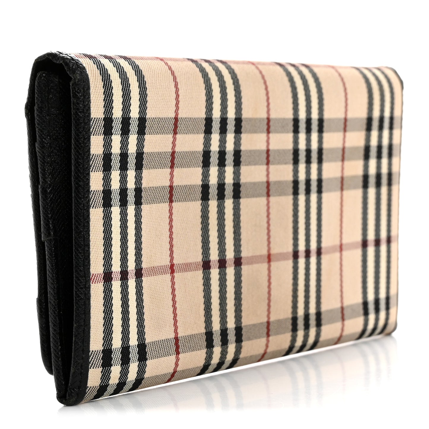 House Check Continental Wallet Black