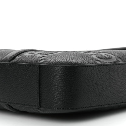 Gucci Piuma Calfskin Jumbo GG Embossed Briefcase Black 10 of 10