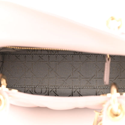 Christian Dior Metallic Lambskin Cannage Mini Lady Dior Lotus 5 of 11